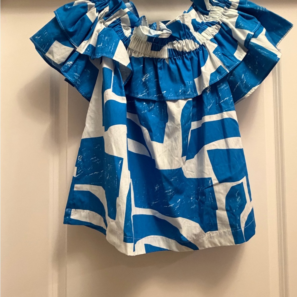 MEIMEIJ Off the shoulder ruffled top Size 40 European EUC.